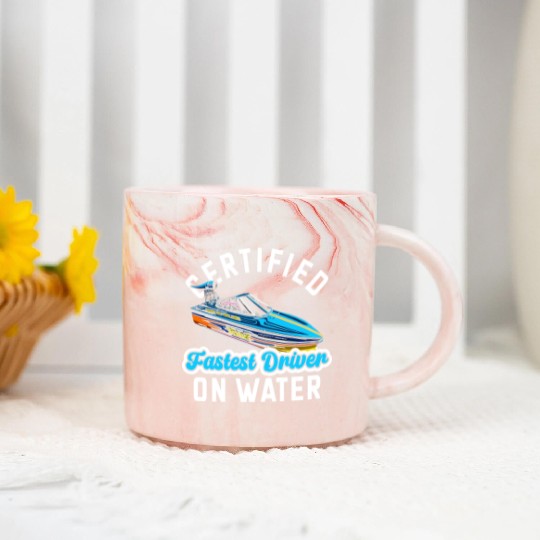 Drag Boat Racing Racer Speed Motor Boat Marble Mugs
