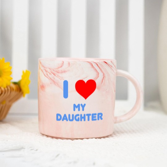 I Love My Daughter Marble Mugs