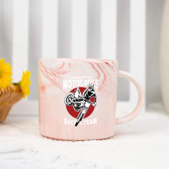 Motocross Racing Team Marble Mugs