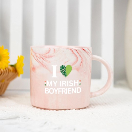 i love my irish boyfriend Marble Mugs