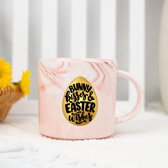 Happy Easter | Bunny Kisses and Easter Wishes | Marble Mugs