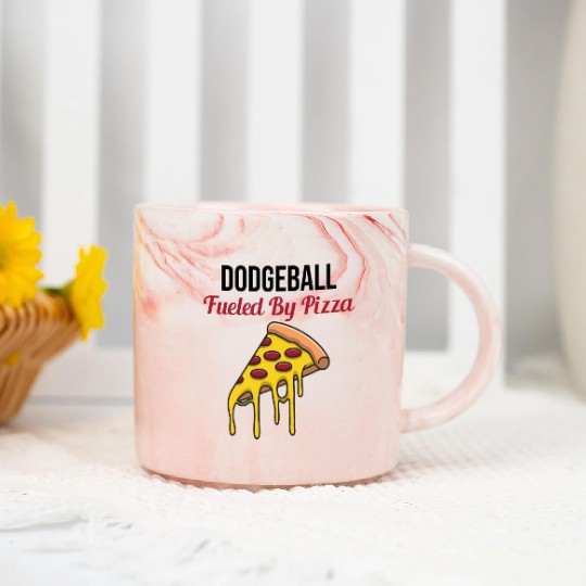 Dodgeball Player Coach Team Sports Pizza Funny Marble Mugs