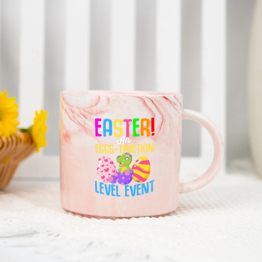 Easter T-rex Dinosaur Rabbit Easter Bunny Holiday Marble Mugs