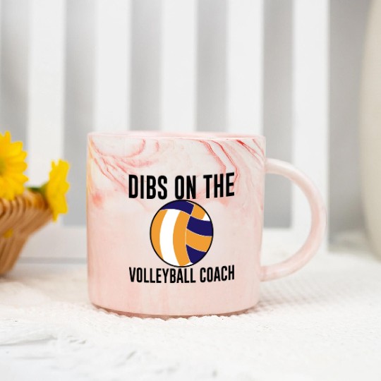 Dibs On The Volleyball Coach Marble Mugs