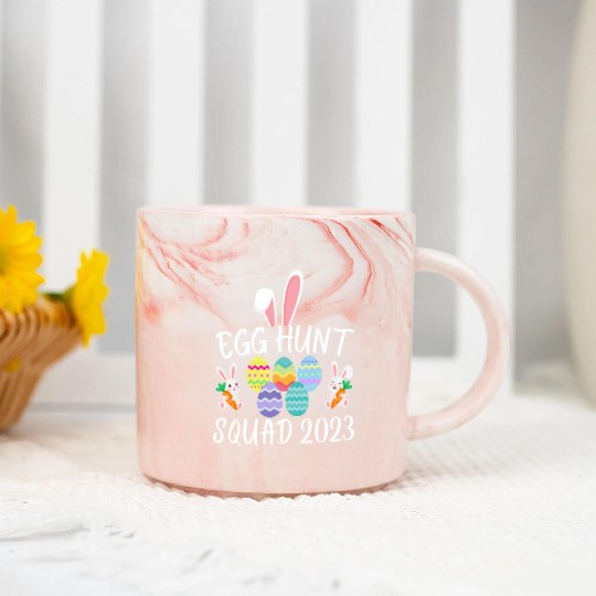 Egg Hunt Squad 2023 Egg Hunt Funny Easter Day 2023 Marble Mugs