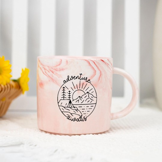 Mountains Nature Adventure Outdoor Marble Mugs