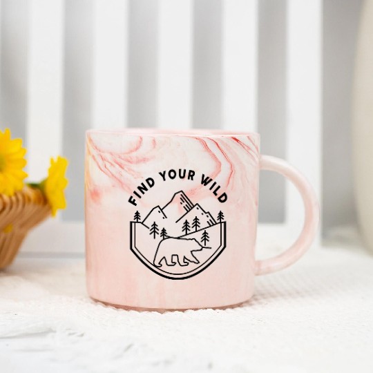 Mountains Nature Adventure Outdoor Marble Mugs