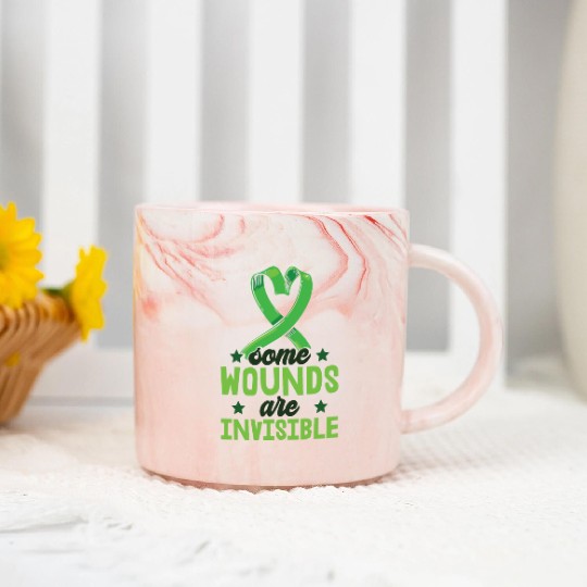 Mental Health Some Wounds Are Invisible Marble Mugs