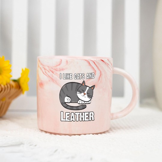 I Like Cats And The Skin - I Love Cats Marble Mugs