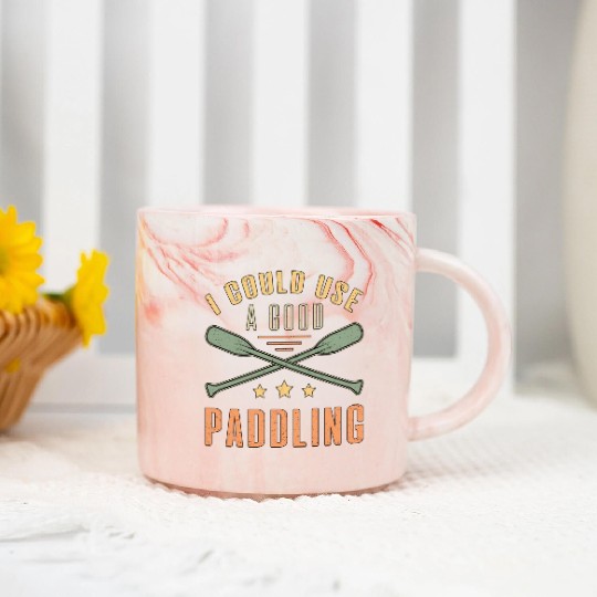 I Could A Good Paddling Canoe Boat Sailing Boating Marble Mugs