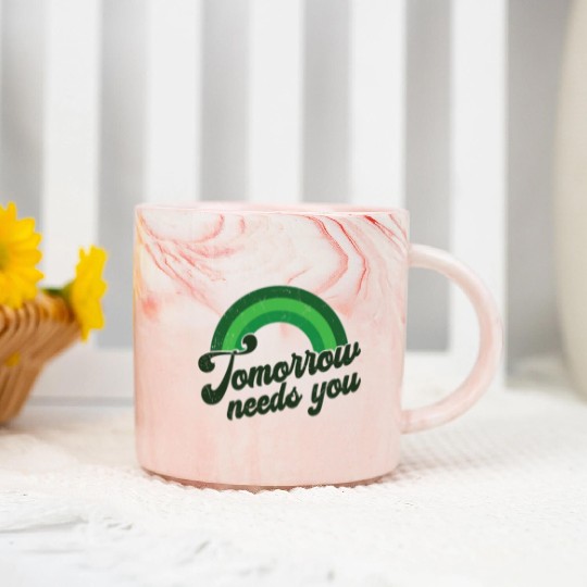 Rainbow Mental Health Tomorrow Needs You Marble Mugs