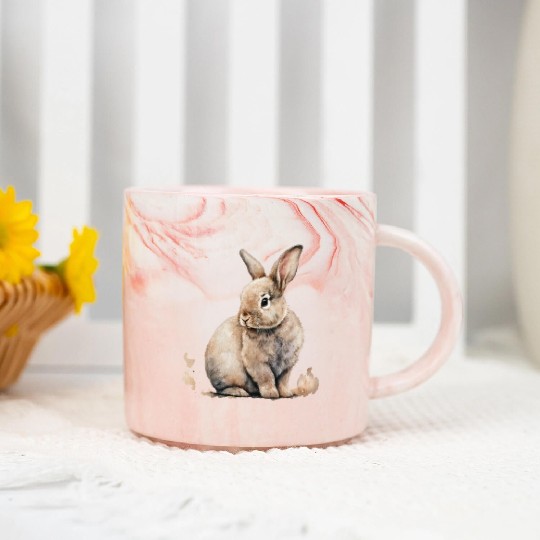 Easter Bunny Marble Mugs