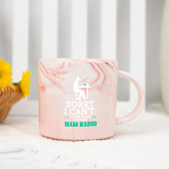 Sorry I Cant I Have Plans With My Ham Radio Marble Mugs
