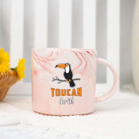 Toucan Do It Bird Watcher Watching Retro Toucans Marble Mugs