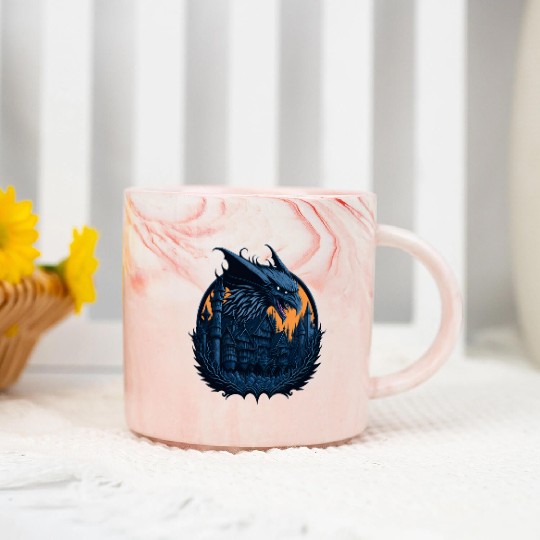 The raven dragon Marble Mugs