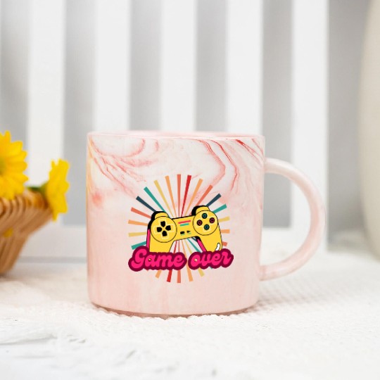 Retro games painting Marble Mugs