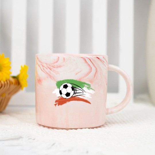 Ireland Irish Soccer Ball Flag Marble Mugs