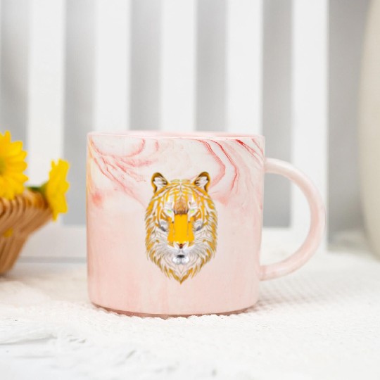 Tiger Face Marble Mugs