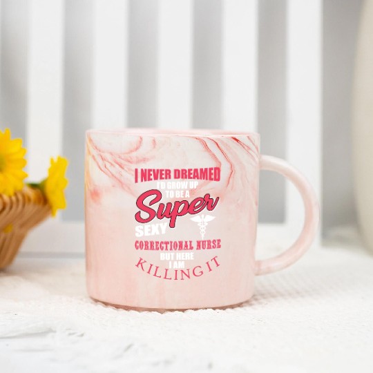 Funny Correctional Nurse Outfit Marble Mugs