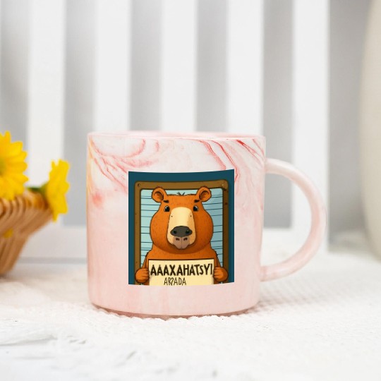 Capybara Mugshot Outlaw: Wanted for 93 Felonies Na Marble Mugs