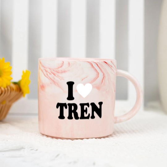 I Heart Tren Marble Mugs