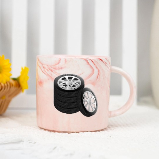 I am Tyred (Tired) - Punny Meme Design (Variant 2) Marble Mugs