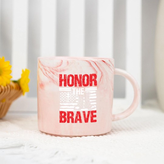 Soldier honor the brave military army veteran Marble Mugs