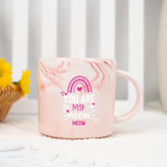 You Are My Meow Meow Marble Mugs