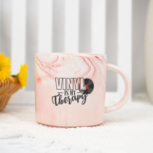 Vinyl is my Therapy Vinyl Record Music Marble Mugs
