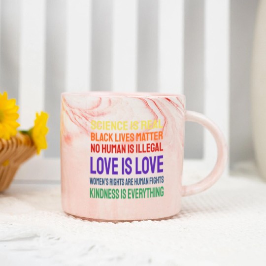 Science Is Real Black Lives Matter Marble Mugs