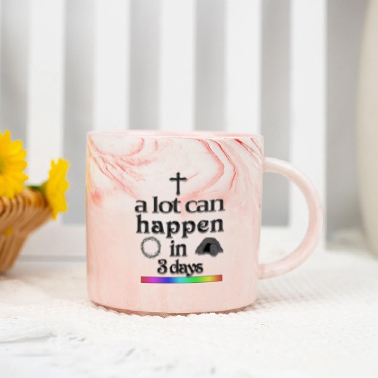 a lot can happen in 3 days Marble Mugs