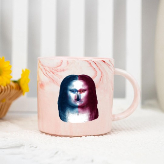 Monalisa Concept Leonardo Da Vinci Marble Mugs