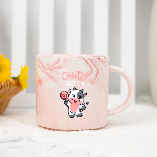 Candy Queen I Lollipop I Cow I Kids I Candy Marble Mugs
