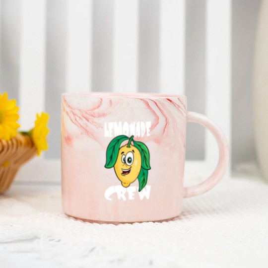 Sweet Kids Lemon Motif Marble Mugs