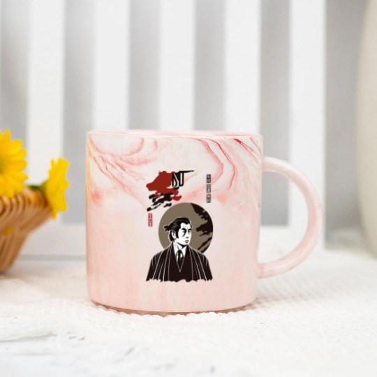 Japan Retro Yakuza Character Marble Mugs