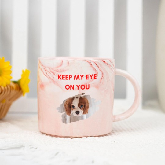 Funny dog, keep my eye on you for dog lovers. Marble Mugs