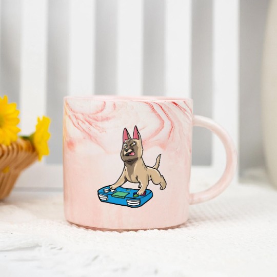 Belgian Malinois Gaming Kawaii Gamer Dog Lover Marble Mugs