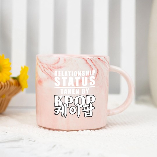Relationship Status Taken by KPOP Funny Single Val Marble Mugs