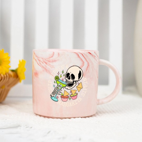 Chip Dippin' And Margarita Sippin' Marble Mugs