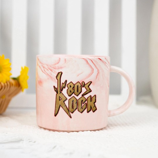 80s Rock Music Genre Eighties Vibe Retro Musician Marble Mugs