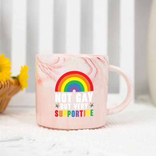 Gay Rights Rainbow Pride LGBTQ Gay Pride Parade Marble Mugs