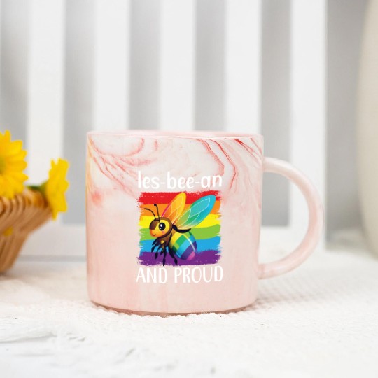 Gay Rights Rainbow Pride LGBTQ Gay Pride Parade Marble Mugs