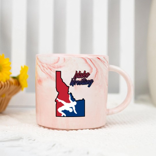 Idaho Wrestling (USA Colors) Marble Mugs