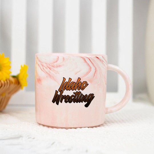 Idaho Wrestling (State Colors) Marble Mugs