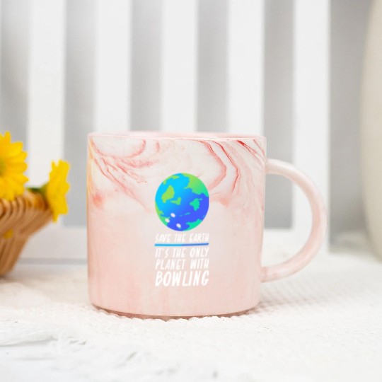 Save The Earth Funny Bowling Marble Mugs