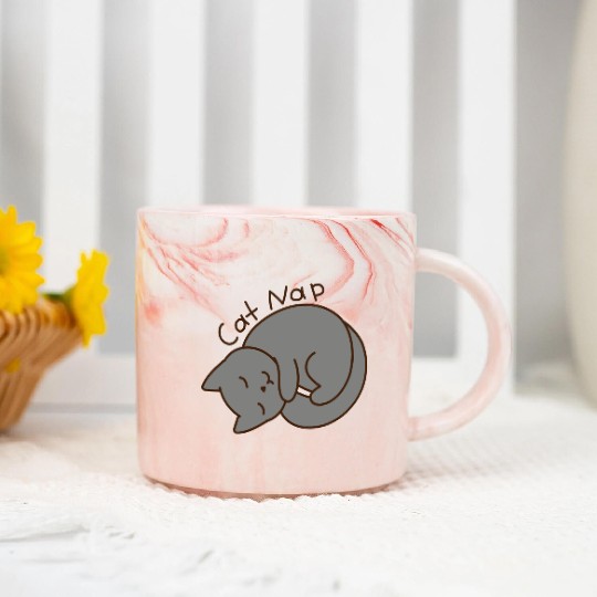 Cat Nap Marble Mugs