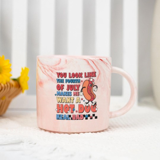 You Look Like The Fourth Of July Makes Me Want Marble Mugs