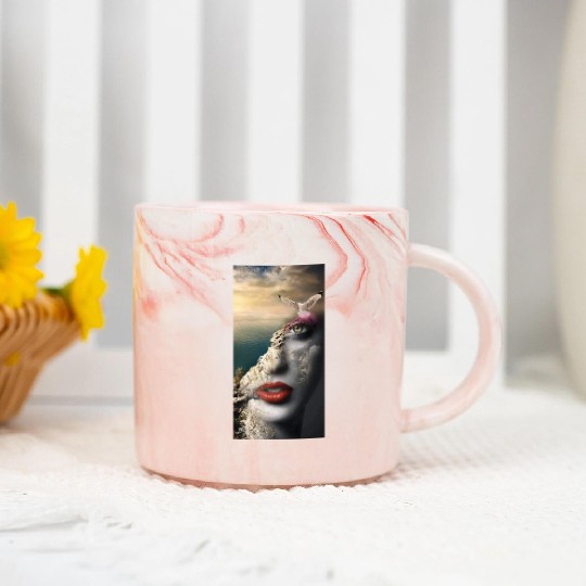 la femme et le nature Marble Mugs