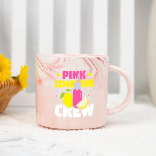 Funny Pink Lemonade Crew Lemon Juice Bossfruit lov Marble Mugs