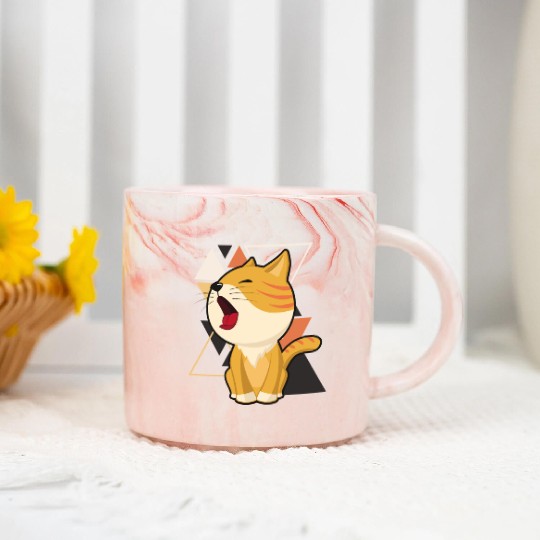 Cute little cat adorable kitty Kittenlove cat mom Marble Mugs